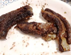 Poitrine de bœuf confite et grillée