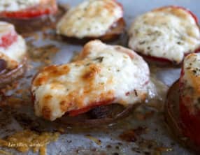 Aubergines comme une pizza