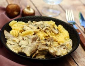 Aiguillettes de canard à la forestière