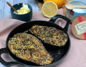 Aubergines rôties au zaatar