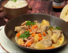 Sauté de porc au cidre et pommes