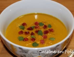 Velouté de cucurbitacée au chorizo
