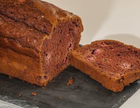 Gâteau du matin cacao framboises