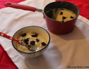 Semoule aux poires et éclats de chocolat