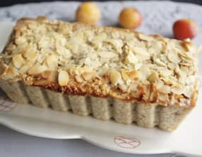 Cake bananes flocons d’avoine mirabelles et amandes