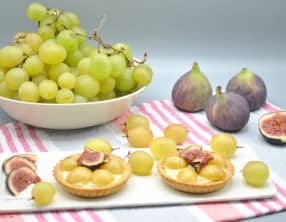 Tartelettes fromage frais raisins figue