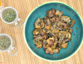 Champignons rôtis aux deux thyms