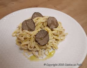 Tagliatelles à la truffe et crème de Pecorino