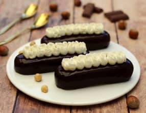 Entremets au praliné et chocolat blanc