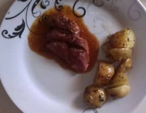 Magret de canard sauce miel orange