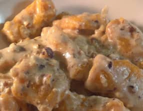 Gnocchis au potimarron, sauce à la noisette