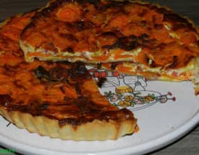 Tarte aux carottes et poireaux