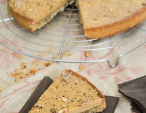 Tarte noisettes et chocolat dulcey