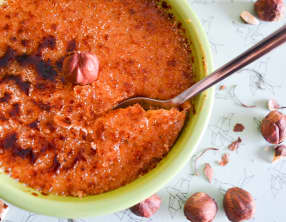 Crème brûlée au praliné