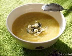 Soupe de poireaux au bleu d'Auvergne