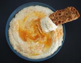 Houmous à l'huile d'olive ou au fromage blanc de brebis