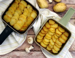 Gratin de poulet au cidre et pommes de terre