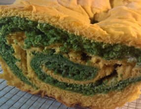 Brioche au potiron et aux épinards