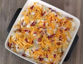 Gratin de poulet rôti au cheddar