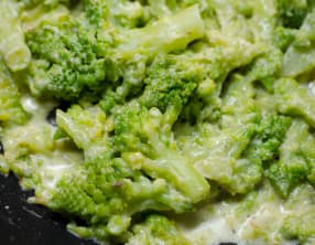 Poêlée de chou romanesco à la crème