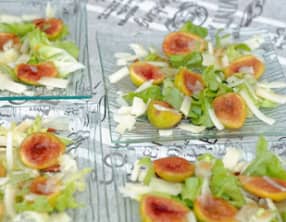 Salade d'automne aux figues et fromage de brebis