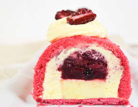 Bûche framboise citron