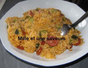 Risotto courgette et chorizo