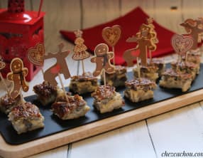 Amuse-bouche aux champignons et fromage de chèvre frais