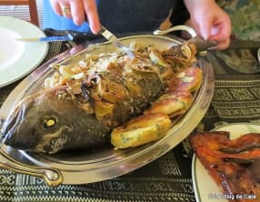 Poisson Corvina Rex  à la libanaise