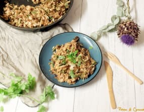 Riz sauté aux shiitakés