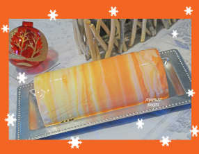 Bûche mangue, yuzu et citron vert