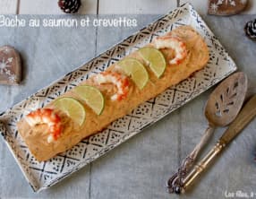 Bûche au saumon et crevettes