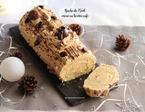 Bûche de Noël crème au beurre café