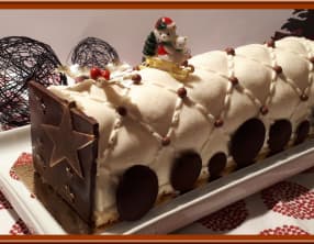 Bûche vanille, insert confiture de lait