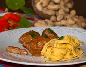 Sot l'y laisse de dinde, crème au beurre de cacahuète