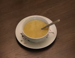 Velouté de potimarron au lait et Bleu d’Auvergne