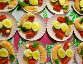 Oeufs de caille à l'huile de truffes