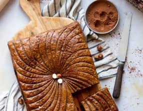 Galette des rois cacao, noisette et praliné