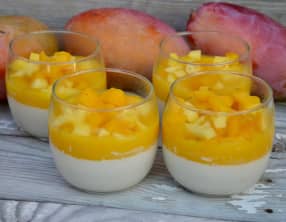 Panna cotta exotique à la mangue