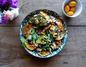 Salade d'hiver aux lentilles