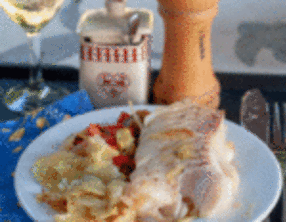 Morue au four avec pommes de terre