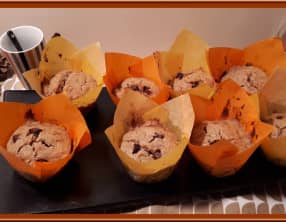 Muffins aux flocons d'avoine sirop d'érable et chocolat
