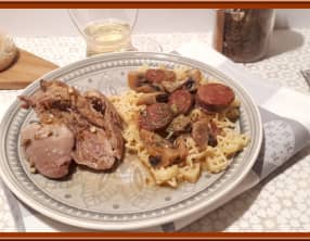 Cuisses de dinde au chorizo et champignons