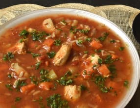 Soupe de poulet au riz