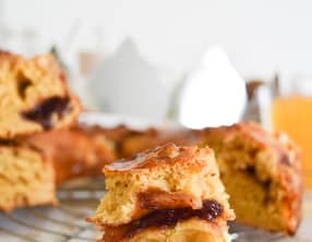 Brioche des rois cerises et chocolat blanc