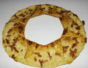 Tarte couronne façon flammekueche