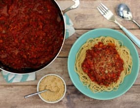 Lentilles façon bolognaise