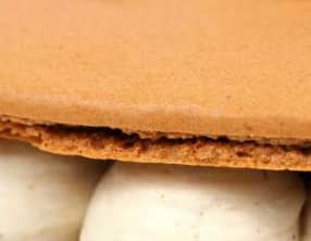 Macaron géant marron myrtille