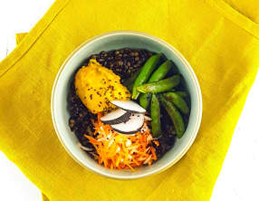 Buddha Bowl tonique et croquant, butternut crémeuse curry-coco