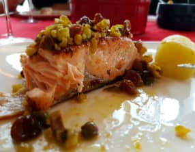 Saumon sauce aux pignons de Bridget Jones